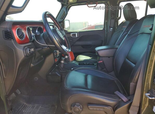 1C4HJXFN0MW526384 2021 JEEP WRANGLER Зеленый Вид салона спереди
