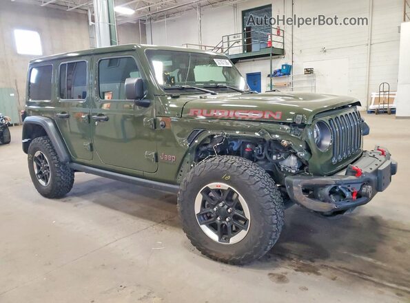 1C4HJXFN4LW338062 2020 JEEP WRANGLER Зеленый Передняя правая четверть