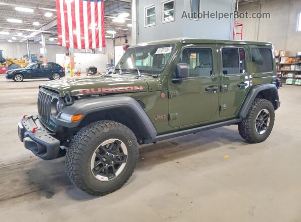 1C4HJXFN4LW338062 2020 JEEP WRANGLER Зеленый Передняя левая четверть
