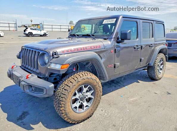 1C4HJXFN5MW796601 2021 JEEP WRANGLER Угольный Передняя левая четверть