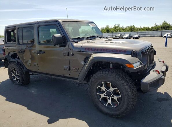 1C4HJXFN5MW796601 2021 JEEP WRANGLER Угольный Передняя правая четверть