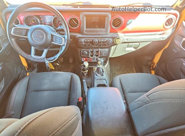 1C4HJXFN8MW659457 2021 JEEP WRANGLER Желтый Вид панели приборов