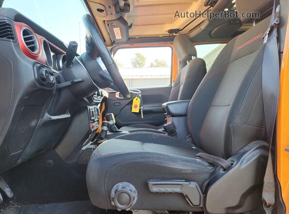 1C4HJXFN8MW659457 2021 JEEP WRANGLER Желтый Вид салона спереди