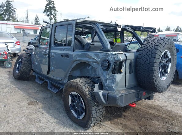 1C4HJXFNXNW176411 2022 JEEP WRANGLER UNLIMITED Gray Rear left