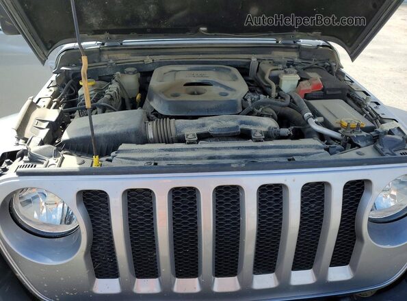 1C4HJXKN6MW672875 2021 JEEP WRANGLER Серебряный Вид задней части салона