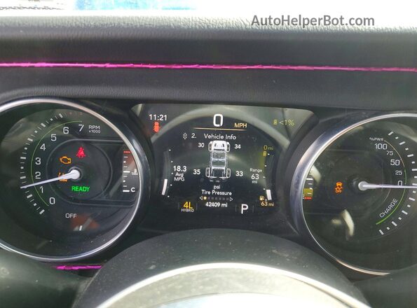 1C4JJXP64MW802462 2021 JEEP WRANGLER Синий Вид щитка приборов
