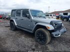 2021 Jeep Wrangler 4xe Unlimited Sahara 4x4 Gray vin: 1C4JJXP65MW716951