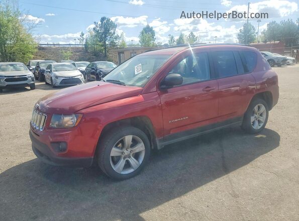 1C4NJCBA1GD738225 2016 JEEP COMPASS Красный Передняя левая четверть
