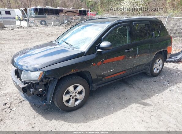 1C4NJCBA4GD622646 2016 JEEP COMPASS Black Առջևի ձախ երեք քառորդ տեսարան