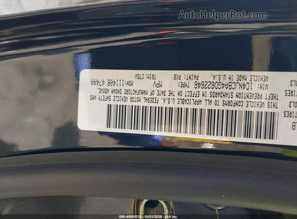 1C4NJCBA4GD622646 2016 JEEP COMPASS Black Շարժիչի բաժամունքի տեսք