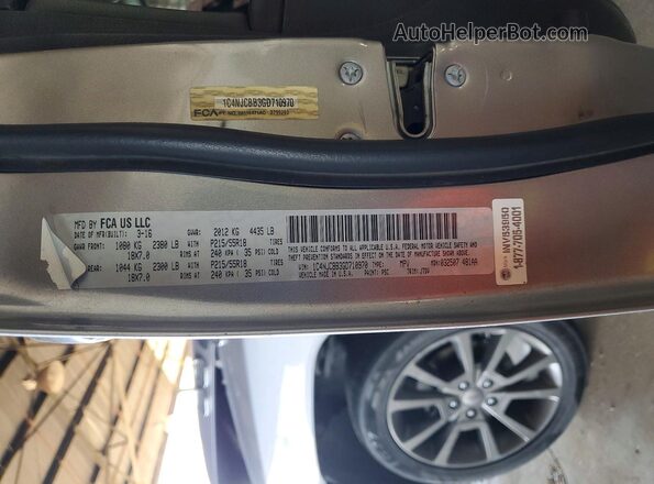 1C4NJCBB3GD710970 2016 JEEP COMPASS Серый Вид подкапотного пространства