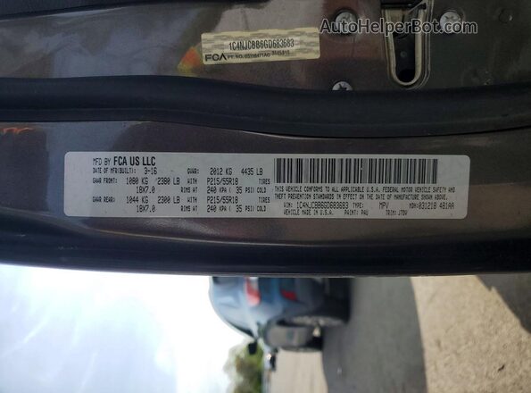 1C4NJCBB6GD683683 2016 JEEP COMPASS Серый Вид подкапотного пространства