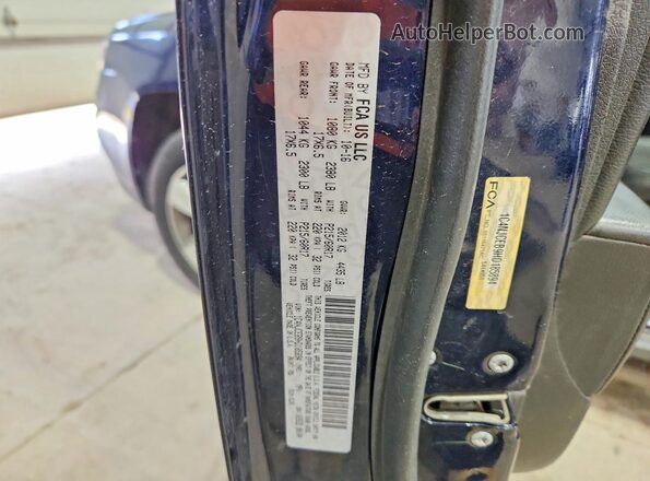 1C4NJCEB9HD185894 2017 JEEP COMPASS Синий Вид наклейки с VIN-кодом