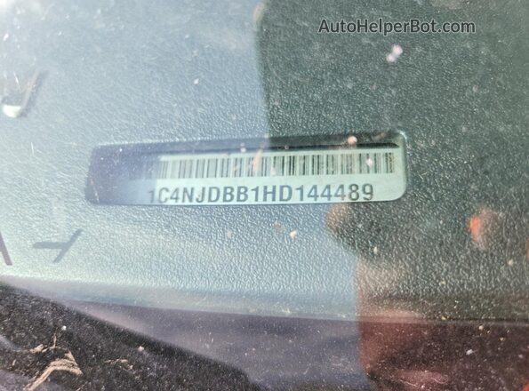 1C4NJDBB1HD144489 2017 JEEP COMPASS Black VIN sticker view