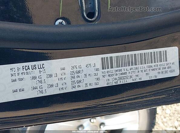 1C4NJDBB3GD521841 2016 JEEP COMPASS Черный Вид подкапотного пространства