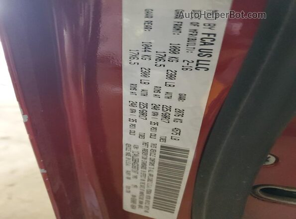 1C4NJDBB4GD687107 2016 JEEP COMPASS Red VIN sticker view