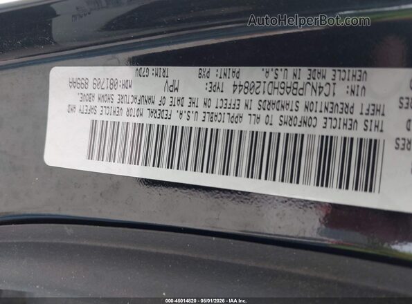 1C4NJPBA6HD120844 2017 JEEP PATRIOT Черный Вид подкапотного пространства