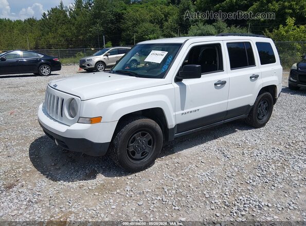 1C4NJPBAXGD648921 2016 JEEP PATRIOT White წინა მარცხენა ხედი სამი მეოთხედიდან