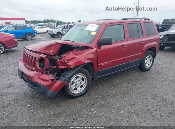 1C4NJPBB9GD763552 2016 JEEP PATRIOT Красный Передняя левая четверть
