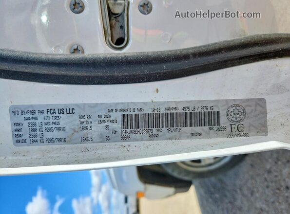 1C4NJRAB3HD159879 2017 JEEP PATRIOT White Вид підкапотного простору