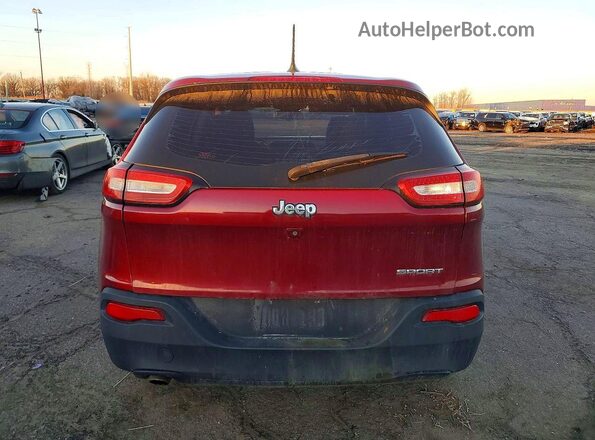 1C4PJLAB0GW178253 2016 JEEP CHEROKEE Red Widok z tyłu