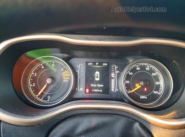 1C4PJLAB0GW178253 2016 JEEP CHEROKEE Red Widok zestawu wskaźników