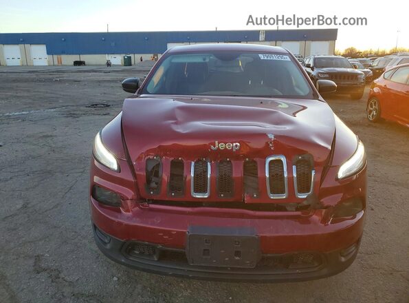 1C4PJLAB0GW178253 2016 JEEP CHEROKEE Red Widok z przodu