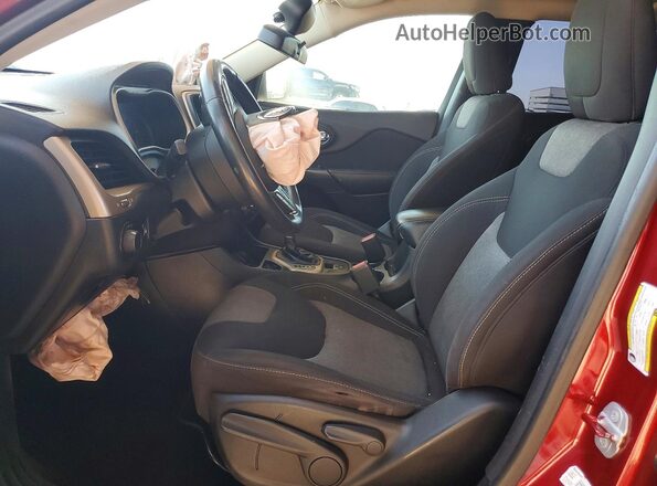 1C4PJLAB5GW346887 2016 JEEP CHEROKEE Темно-бордовый Вид салона спереди