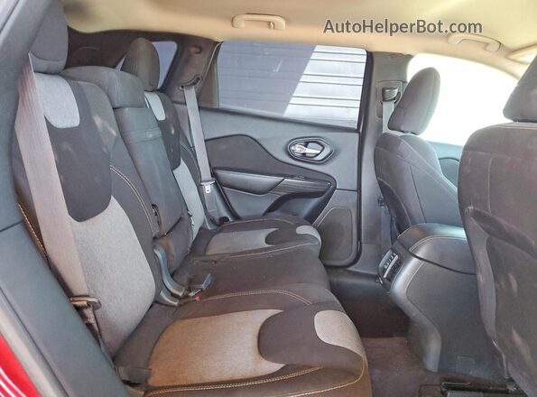 1C4PJLAB5GW346887 2016 JEEP CHEROKEE Темно-бордовый Вид задних сидений