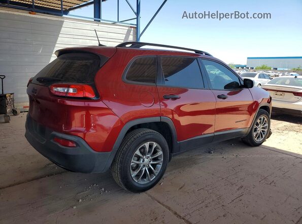 1C4PJLAB5GW346887 2016 JEEP CHEROKEE Темно-бордовый Задняя правая четверть