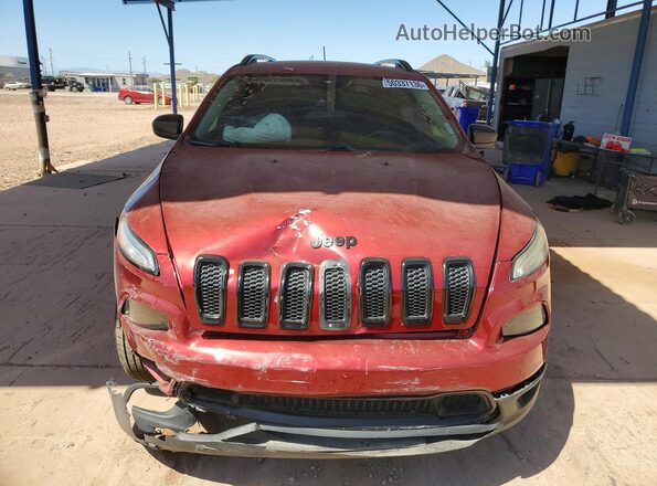 1C4PJLAB5GW346887 2016 JEEP CHEROKEE Темно-бордовый Вид спереди