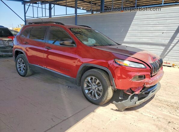 1C4PJLAB5GW346887 2016 JEEP CHEROKEE Темно-бордовый Передняя правая четверть