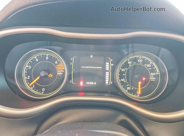 1C4PJLAB5GW346887 2016 JEEP CHEROKEE Темно-бордовый Вид щитка приборов