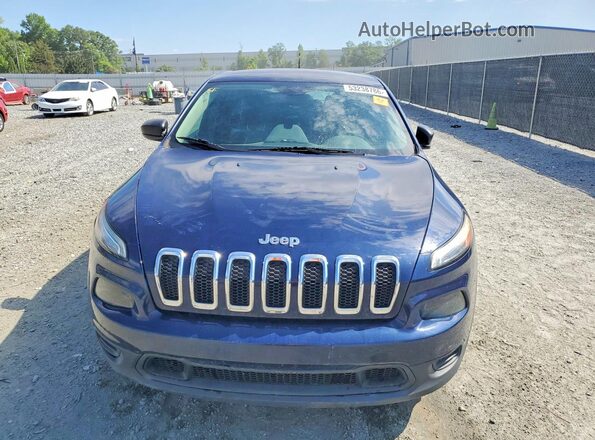 1C4PJLAB6GW126920 2016 JEEP CHEROKEE Blue Вид спереду
