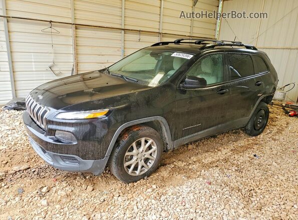 1C4PJLAB6GW189662 2016 JEEP CHEROKEE Black Առջևի ձախ երեք քառորդ տեսարան