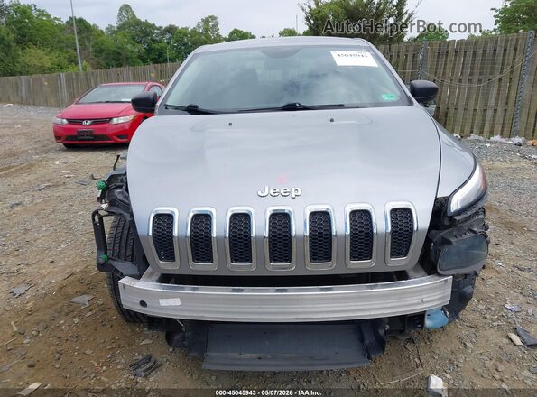1C4PJLAB6HW548672 2017 JEEP CHEROKEE Серебряный Вид задней части салона
