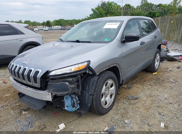 1C4PJLAB6HW548672 2017 JEEP CHEROKEE Серебряный Передняя левая четверть