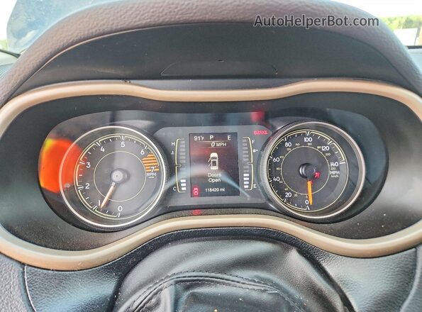 1C4PJLAB6HW643104 2017 JEEP CHEROKEE Черный Вид щитка приборов