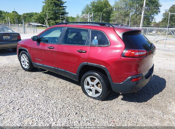 1C4PJLAB7GW208199 2016 JEEP CHEROKEE Красный Задняя левая четверть