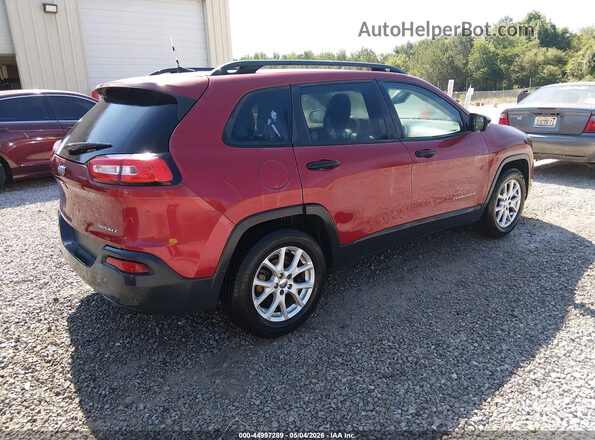 1C4PJLAB7GW208199 2016 JEEP CHEROKEE Красный Задняя правая четверть