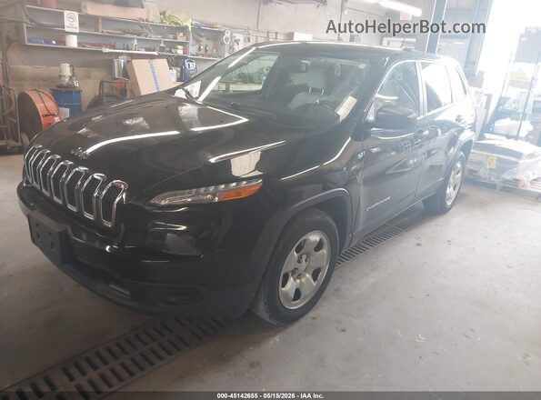 1C4PJLAB7HW580689 2017 JEEP CHEROKEE Black წინა მარცხენა ხედი სამი მეოთხედიდან