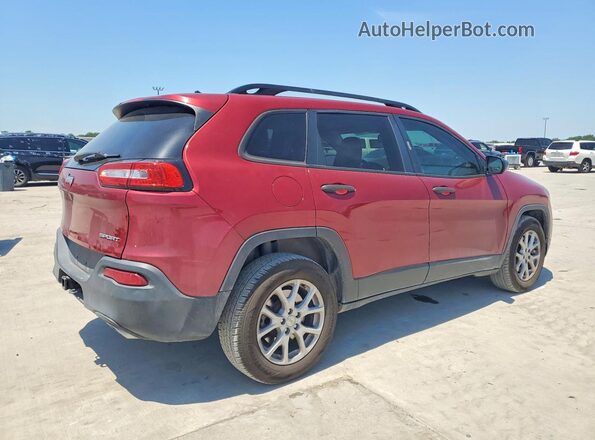 1C4PJLAS2HW641768 2017 JEEP CHEROKEE Red Задня права чверть