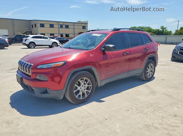 1C4PJLAS2HW641768 2017 JEEP CHEROKEE Red Передня ліва чверть