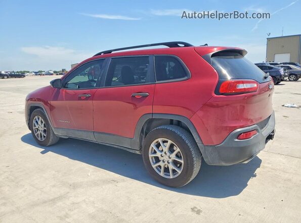 1C4PJLAS2HW641768 2017 JEEP CHEROKEE Red Задня ліва чверть