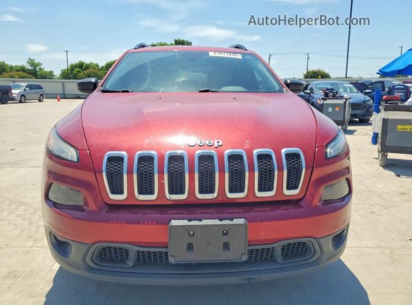 1C4PJLAS2HW641768 2017 JEEP CHEROKEE Red Вид спереду