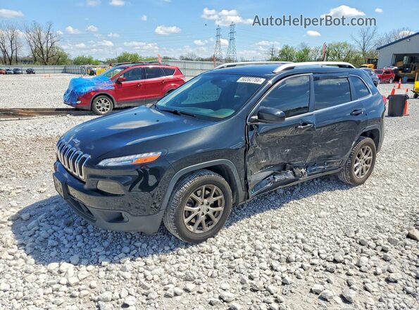 1C4PJLCB0HW617787 2017 JEEP CHEROKEE Black წინა მარცხენა ხედი სამი მეოთხედიდან