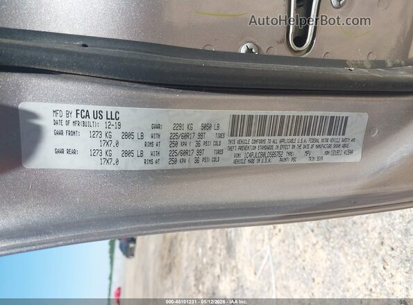 1C4PJLCB0LD585752 2020 JEEP CHEROKEE Серебряный Вид подкапотного пространства