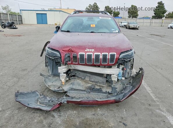1C4PJLCB4KD284996 2019 JEEP CHEROKEE Бордовый Вид спереди