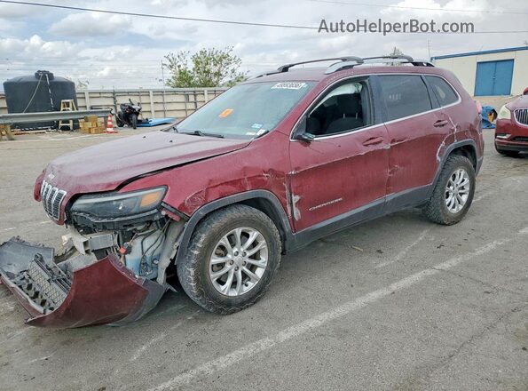 1C4PJLCB4KD284996 2019 JEEP CHEROKEE Бордовый Передняя левая четверть