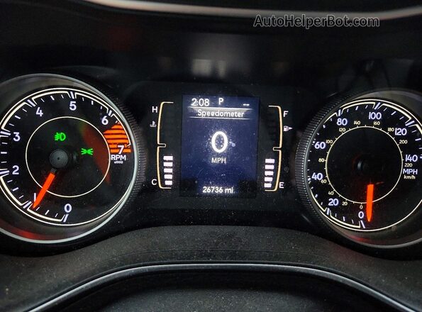 1C4PJLCB8KD128363 2019 JEEP CHEROKEE Red Widok zestawu wskaźników